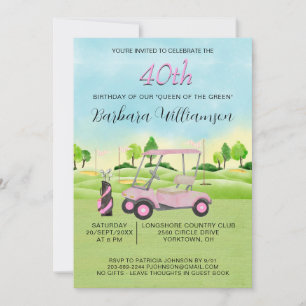 Einladung zum 40. Geburtstag Lady Golfer Thema