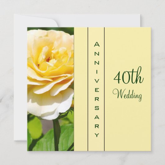 Einladung zum 40. Hochzeitstag (Vorderseite)