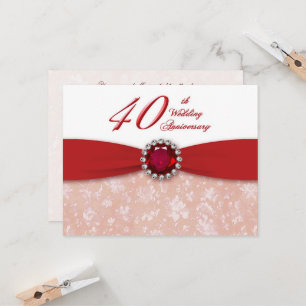 Einladung zum 40. Hochzeitstag in Damask
