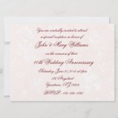 Einladung zum 40. Hochzeitstag in Damask (Rückseite)