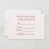 Einladung zum 40. Hochzeitstag in Damask (Rückseite)