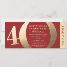 Einladung zum 40-jährigen Geschäftsjubiläum-Gala-T