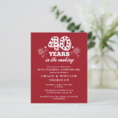 Einladung zum 40-jährigen Jubiläum zum Haushalt (Stehend Vorderseite)