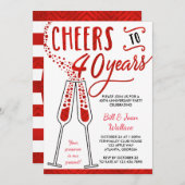 Einladung zum 40. Jubiläum, Imitate Glitzer/Folien (Vorne/Hinten)