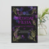 Einladung zum 40. Jubiläum mit schwarzem Hintergru (Stehend Vorderseite)