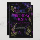 Einladung zum 40. Jubiläum mit schwarzem Hintergru (Vorne/Hinten)