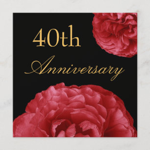 Einladung zum 40. Jubiläum - Rote Rosen