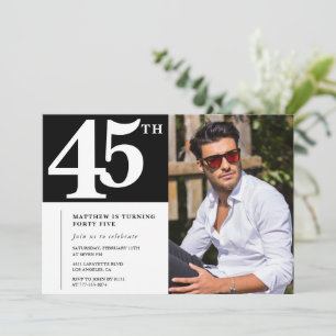 Einladung zum 45. Geburtstag Erwachsene Chic Foto