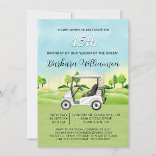 Einladung zum 45. Geburtstag Lady Golfer Thema