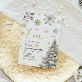 Einladung zum 4. Geburtstag, 4. Winter Geburtstag