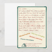 Einladung zum 4. Geburtstag: Camp Chaos: Forever F (Vorne/Hinten)