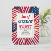 Einladung zum 4. Juli Barbecue Party (Stehend Vorderseite)