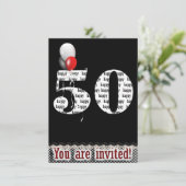 Einladung zum 50. Geburtstag (Stehend Vorderseite)