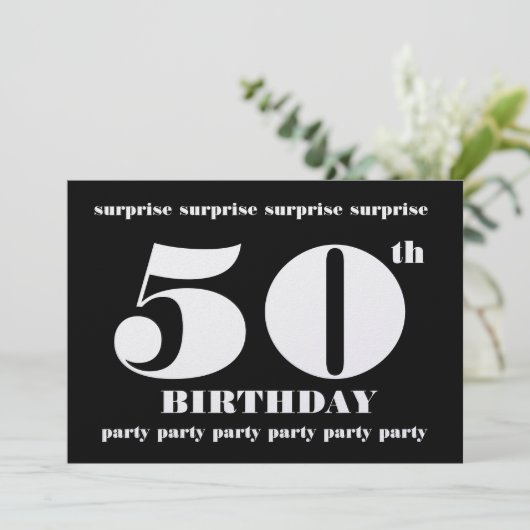 Einladung zum 50. Geburtstag (Stehend Vorderseite)