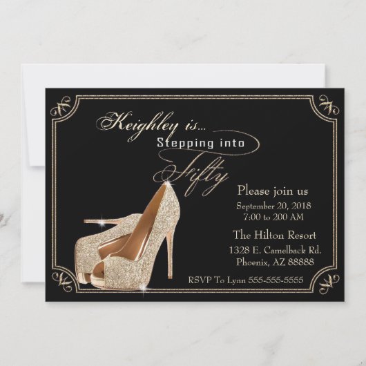 Einladung zum 50. Geburtstag (Vorderseite)