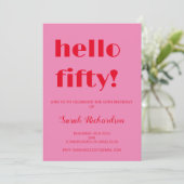 Einladung zum 50. Geburtstag (Stehend Vorderseite)