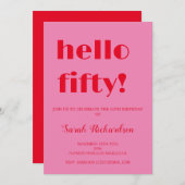 Einladung zum 50. Geburtstag (Vorne/Hinten)