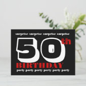 Einladung zum 50. Geburtstag (Stehend Vorderseite)