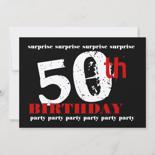 Einladung zum 50. Geburtstag (Vorderseite)