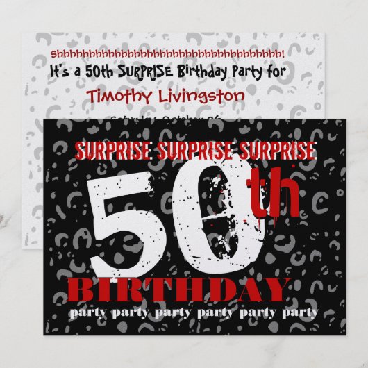 Einladung zum 50. Geburtstag (Vorne/Hinten)