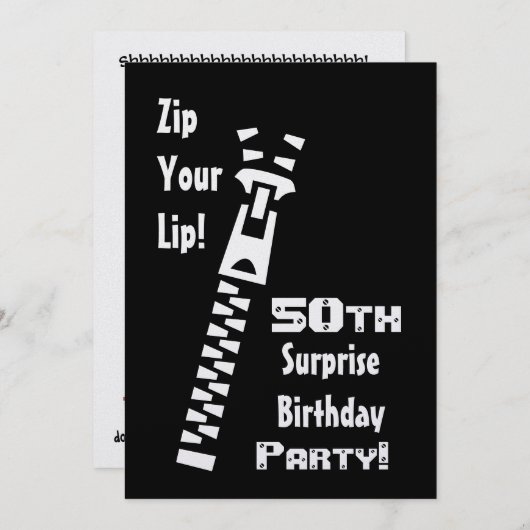 Einladung zum 50. Geburtstag (Vorne/Hinten)