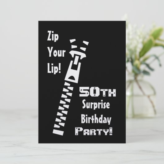 Einladung zum 50. Geburtstag (Stehend Vorderseite)