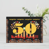 Einladung zum 50. Geburtstag (Stehend Vorderseite)