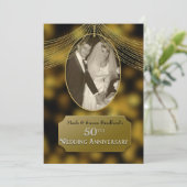 Einladung zum 50. Geburtstag der goldenen Hochzeit (Stehend Vorderseite)