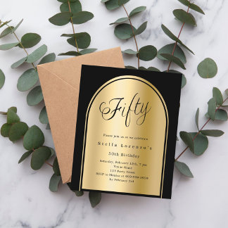 Einladung zum 50. Geburtstag des schwarzen Goldene