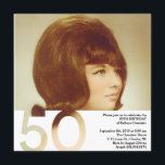 Einladung zum 50. Geburtstag Foto - 5,25 x 5,25<br><div class="desc">Retro 50. Geburtstag Einladung 5, 25 x 5, 25</div>