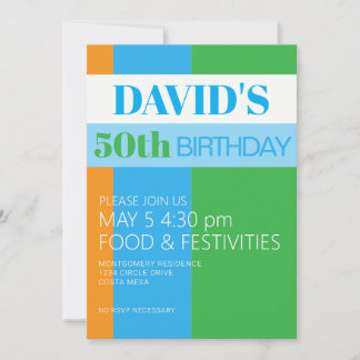 Einladung zum 50. Geburtstag für Männer