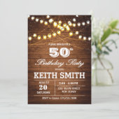 Einladung zum 50. Geburtstag - jedes Alter (Stehend Vorderseite)