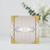 Einladung zum 50. Geburtstag oder Jahrestag (Stehend Vorderseite)