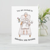 Einladung zum 50. Geburtstag oder jedem anderen Al (Stehend Vorderseite)