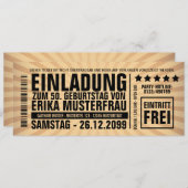 Einladung zum 50. Geburtstag (personalisierbar) (Vorne/Hinten)