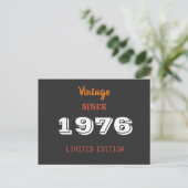 Einladung zum 50. Geburtstag - Vintag 1976 Limited (Stehend Vorderseite)