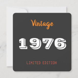 Einladung zum 50. Geburtstag - Vintag 1976 Retro