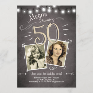 Einladung zum 50. Geburtstag Vintage Fünfzig Gebur