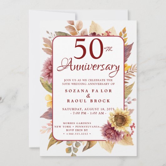 Einladung zum 50. Hochzeitstag (Vorderseite)