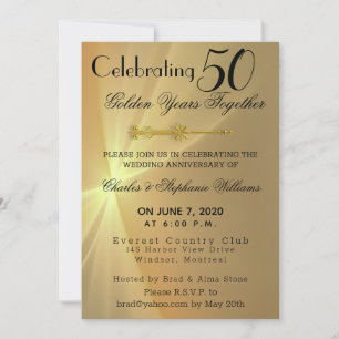 Einladung zum 50. Hochzeitstag