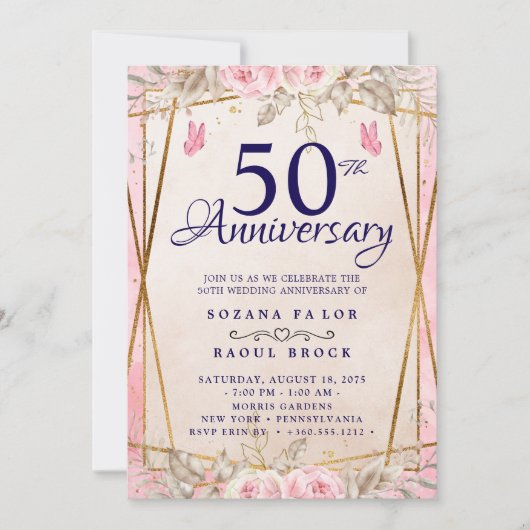 Einladung zum 50. Hochzeitstag (Vorderseite)