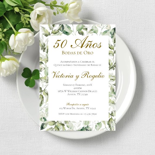 Einladung zum 50. Hochzeitstag