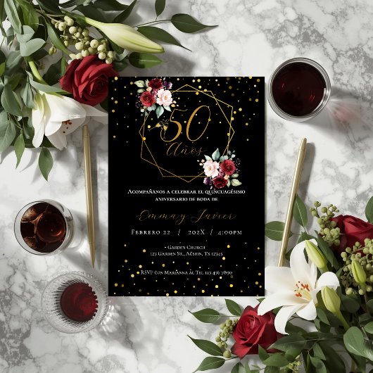 Einladung zum 50. Hochzeitstag
