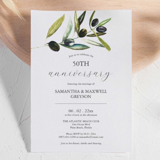 Einladung zum 50. Hochzeitstag