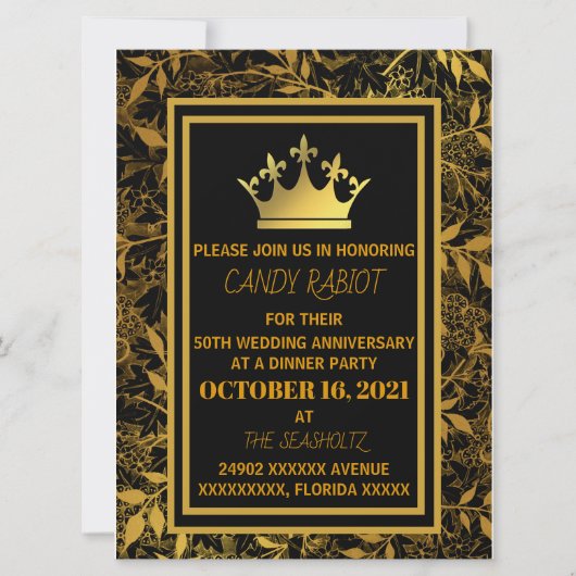 Einladung zum 50. Hochzeitstag (Vorderseite)