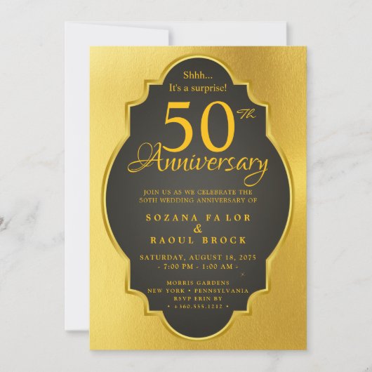 Einladung zum 50. Hochzeitstag (Vorderseite)