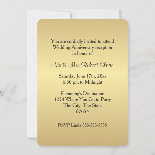 Einladung zum 50. Hochzeitstag (Rückseite)