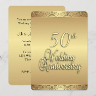 Einladung zum 50. Hochzeitstag