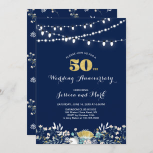 Einladung zum 50. Hochzeitstag der Marine & Gold