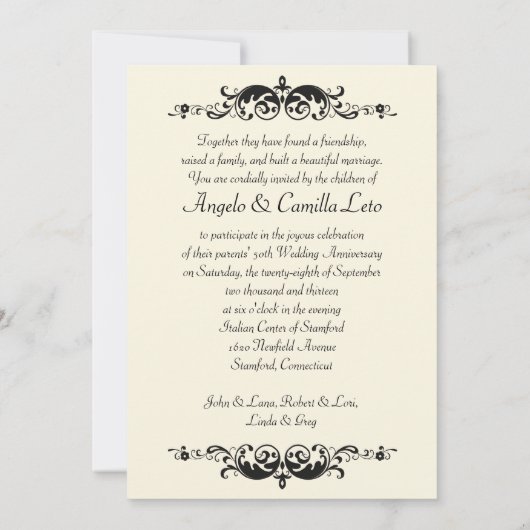 Einladung zum 50. Hochzeitstag - Elfenbeinküste (Rückseite)